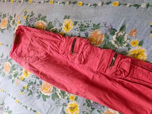 Coral Cargo Pants