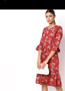Chic Floral Print Midi Dress