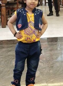 Short Blue Denim Jacket For Girls