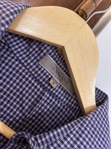 Plaid Button-Up Top with Ruffled Sleeves