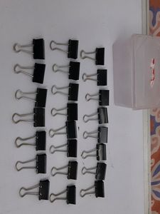 1 Box Containing 23 Black Binder Clips