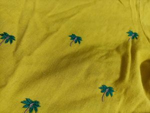Yellow Embroidered top