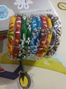 Colorful Fabric Bangles with Bells