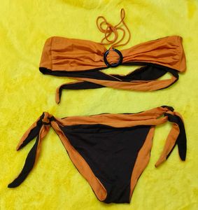 Bikini Set - Orange & Black