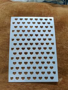 Heart Shaped Stencil Sheet