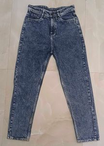 Acid Wash High-Waisted Jeans