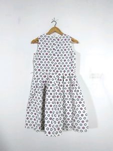 Off White Printed Dress (Girl's)