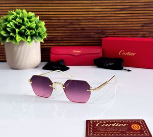 Cartier Rimless Hexagonal Sunglasses