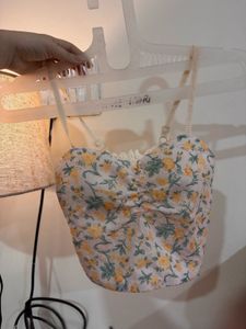 Floral Ruched Crop Top