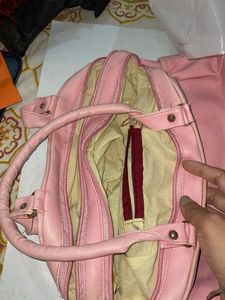 Chic Pink Quilted Travel Bag