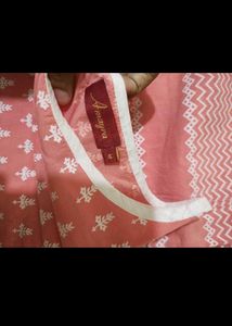 Peach Printed Kurta