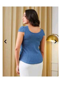 Shein Twist Front V-Neck Top