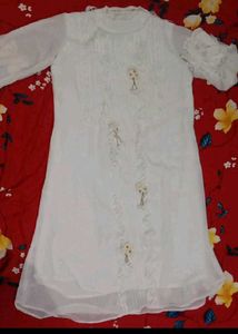 White Embellished Kurti