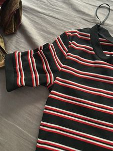 Striped Bodycon Midi Dress