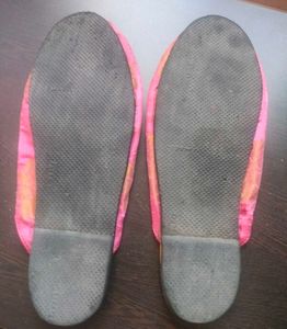 Pink Floral Slippers