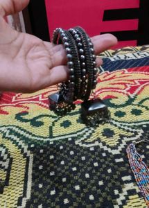 ✨ Stylish Black Beaded Bracelet Set | Trendy Women