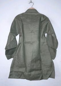 Olive Green Kurta &amp; White Payjama Set ( Boys )