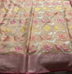 Beautiful Saree with Floral Motifs