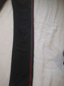 ​Men's Slim Fit Black Jeans with Side Stripe