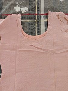 Elegant Peach Kurta Set with Dupatta