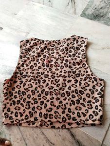 Leopard Print Crop Top
