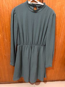 vero moda Elegant Teal Textured Mini Dress