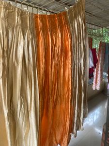 Color Block Pleated Curtains