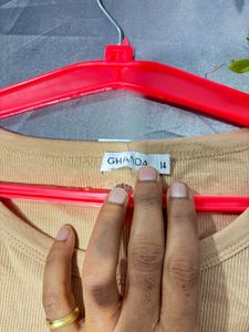 Basic Tan Sleeveless Top