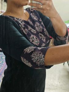 Stylish Black Kurta with Mirror Work
