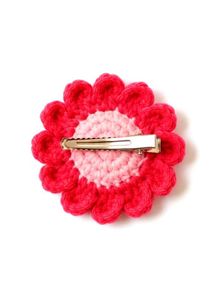 Crochet Flower Hair, Pink Color Alligator Cli
