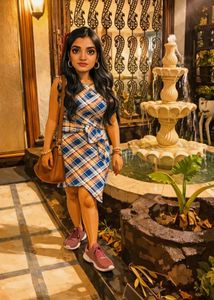 Chic Plaid Wrap Dress