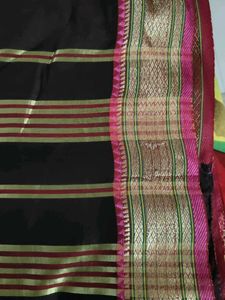 Elegant Striped Saree with full sleeves blouse