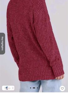 DARK PINK SOLID VNECK SWEATER🤩😍