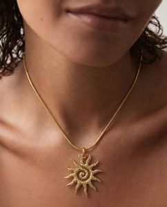 Boho Sun 18K Gold Plated Anti Tarnish Necklace