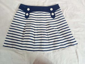 chic navy Striped golf Skirt mini