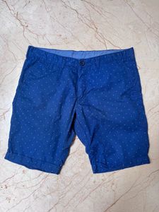 Allen Solly - Blue Diamond Pattern Shorts