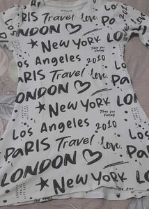 Girls' New York Print Dress