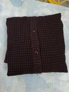 Men's Maroon Printed Casual Shirt