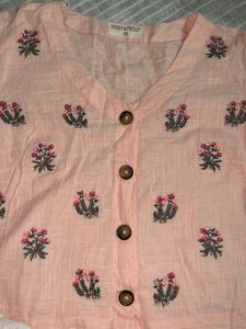 Embroidered Pink tshirt