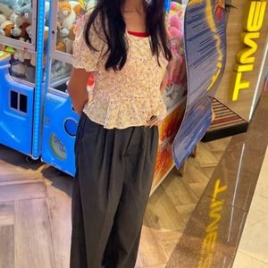 Floral Print Peplum Top