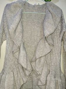 Elegant Ruffle Cardigan Top
