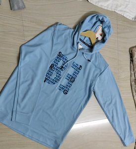 Men's Blue Graphic Hoodie