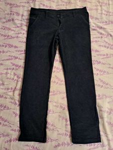 Stylish Dark Gray Corduroy Pants