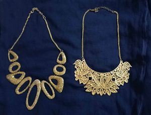 Gold-Tone Statement Necklaces Set