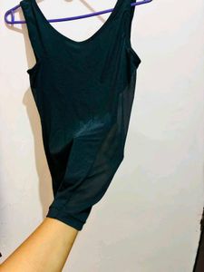 Black Control Tank Top with Built-in Bra