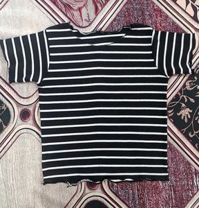 Striped Cropped T-Shirt