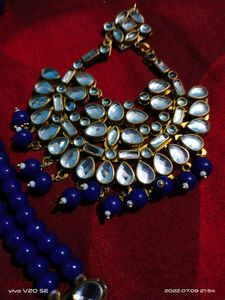 Blue Kundan Jewelry Set