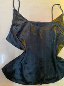 Elegant Black Striped Cami Top