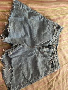 Distressed Denim Shorts