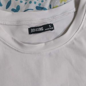 BONKERS CORNER White Polyamide Fitted Tshirt